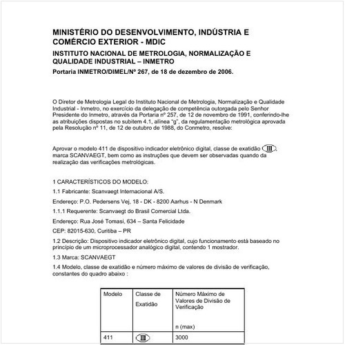 Portaria DIMEL/INMETRO 267:2006 - Situação: Prazo de validade expirado