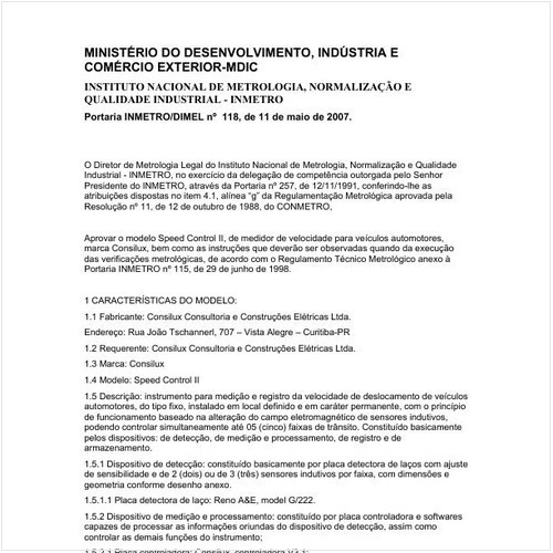 Portaria DIMEL/INMETRO 118:2007 - Situação: Revisto