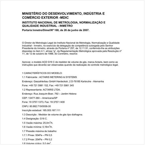 Portaria DIMEL/INMETRO 168:2007 - Situação: Revisto