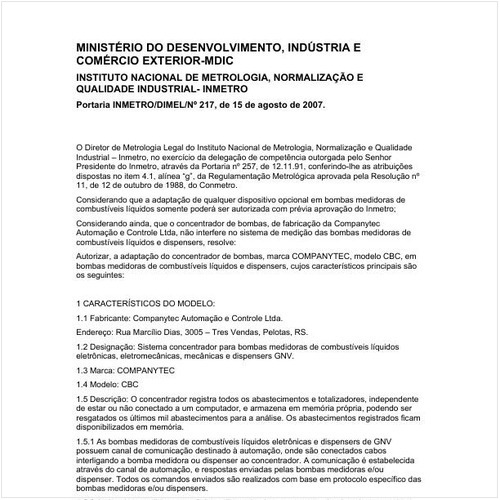 Portaria DIMEL/INMETRO 217:2007 - Situação: Revogado