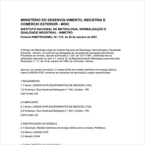 Portaria DIMEL/INMETRO 312:2007 - Situação: Revisto