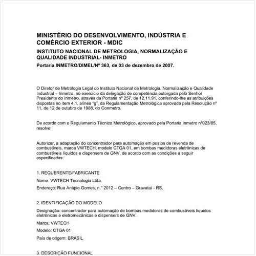 Portaria DIMEL/INMETRO 363:2007 - Situação: Revisto