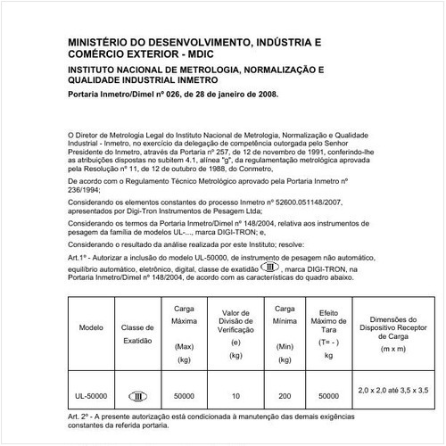 Portaria DIMEL/INMETRO 26:2008 - Situação: Revisto