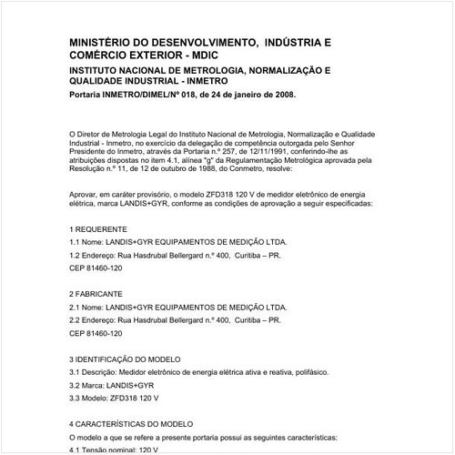 Portaria DIMEL/INMETRO 18:2008 - Situação: Revisto