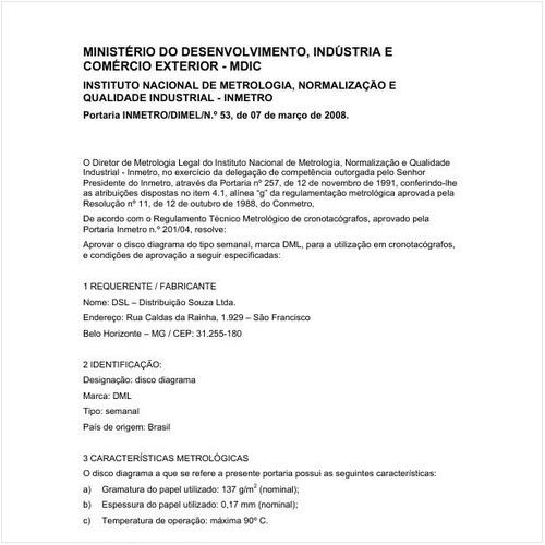 Portaria DIMEL/INMETRO 53:2008 - Situação: Revisto