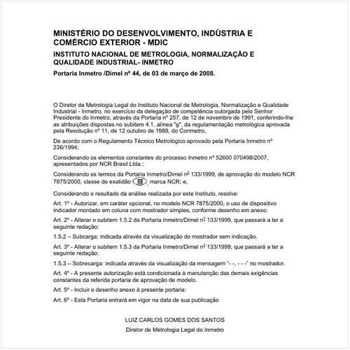 Portaria DIMEL/INMETRO 44:2008 - Situação: Em vigor