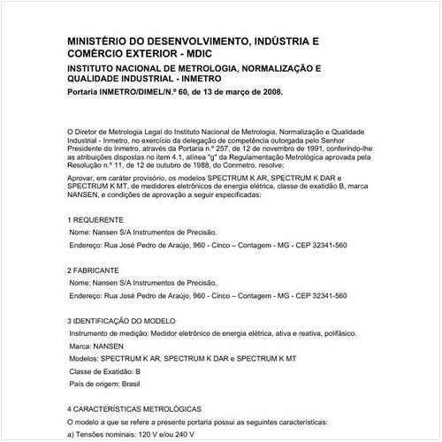 Portaria DIMEL/INMETRO 60:2008 - Situação: Revisto