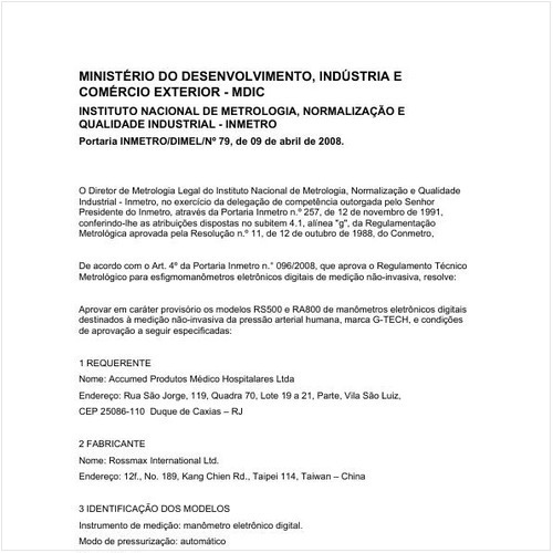 Portaria DIMEL/INMETRO 79:2008 - Situação: Revisto