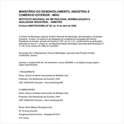 Portaria DIMEL/INMETRO 88:2008 - Situação: Revisto
