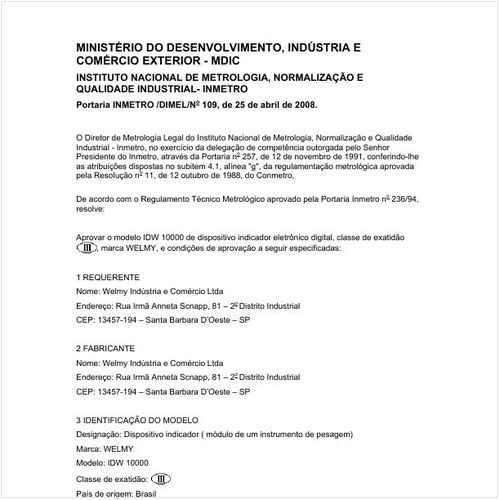 Portaria DIMEL/INMETRO 109:2008 - Situação: Prazo de validade expirado