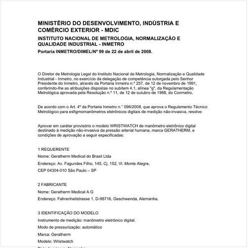 Portaria DIMEL/INMETRO 99:2008 - Situação: Revisto