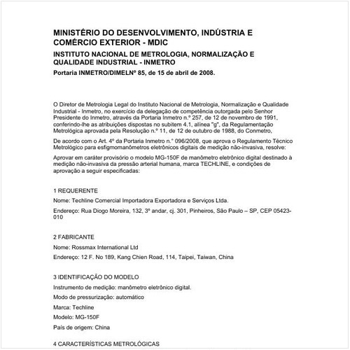 Portaria DIMEL/INMETRO 85:2008 - Situação: Revisto