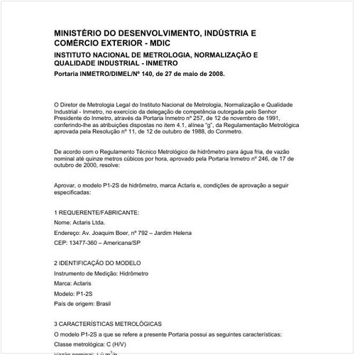 Portaria DIMEL/INMETRO 140:2008 - Situação: Revisto