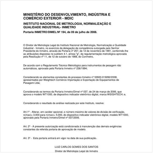 Portaria DIMEL/INMETRO 194:2008 - Situação: Revisto