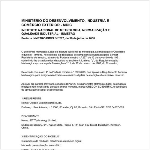 Portaria DIMEL/INMETRO 217:2008 - Situação: Revisto