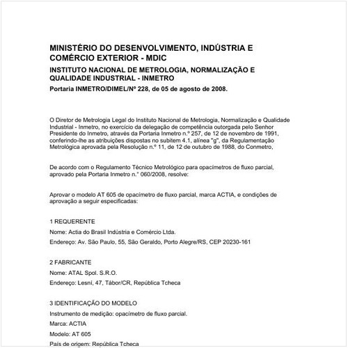 Portaria DIMEL/INMETRO 228:2008 - Situação: Em vigor