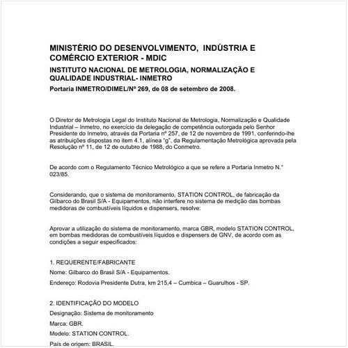 Portaria DIMEL/INMETRO 269:2008 - Situação: Em vigor