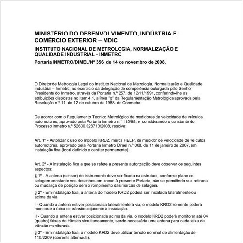 Portaria DIMEL/INMETRO 356:2008 - Situação: Revisto