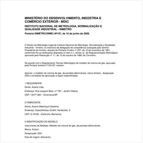 Portaria DIMEL/INMETRO 167:2008 - Situação: Revisto