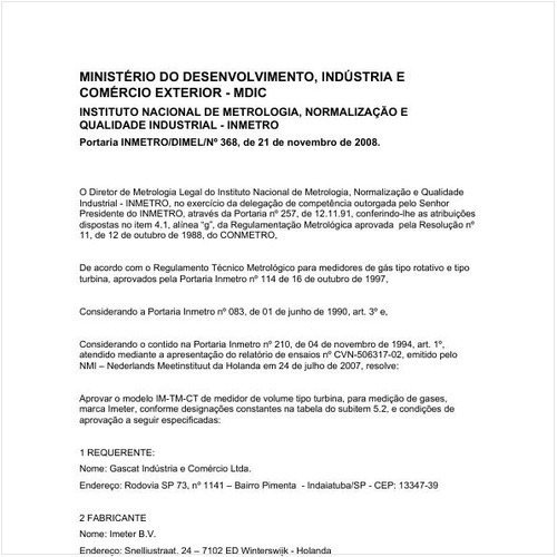 Portaria DIMEL/INMETRO 368:2008 - Situação: Revisto